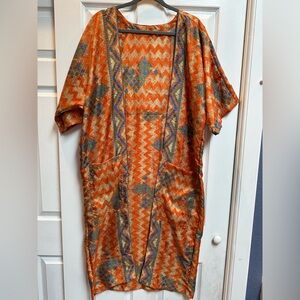 Amara Long Recycled Sari Duster— Darn Good Yarn-originally $80